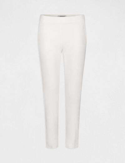 Cropped cigarette trousers ivory women