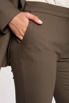 Pantalon cigarette 7/8ème vert kaki femme