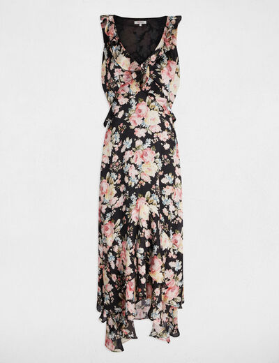 Printed maxi straight dress multicolor women