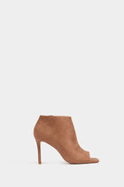 Sandales à talons demi-ouvertes marron femme