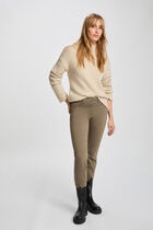 Straight trousers khaki green women