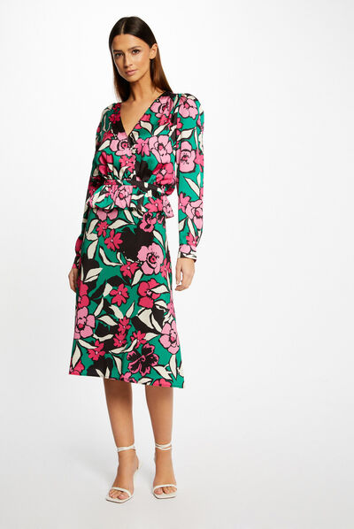A-line skirt with floral print multico ladies'