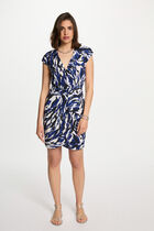 Robe courte ajustée imprimée multicolore femme