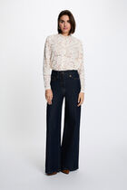 Lace high neck t-shirt ivory women