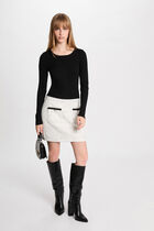 Fitted mini dress white women