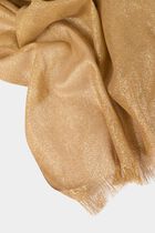 Scarf metallised threads mustard yellow women