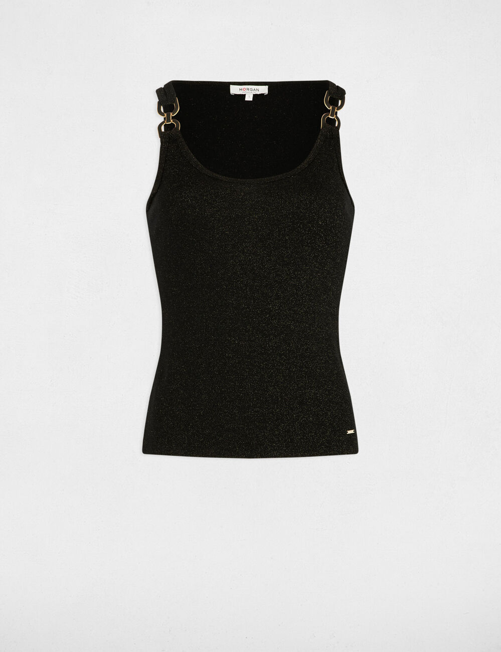 Sleeveless vest top black women