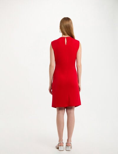 Draped fitted mini dress red women