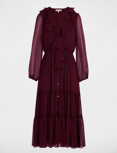 flowy long dress plum women Flowy long dress plum women