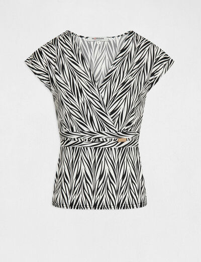 Short-sleeved printed t-shirt multicolored women