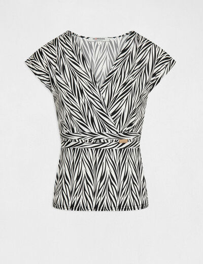 Short-sleeved printed t-shirt multico ladies'