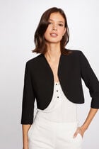 Straight jacket with 3/4-length sleeves black women