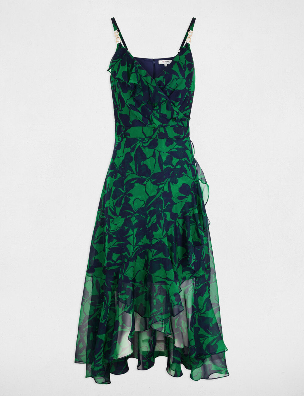 Midi wrap dress meadow green women