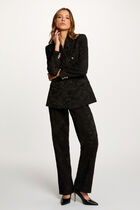 Veste jacquard ajustée noir femme