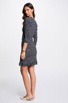 Mini fitted polka dot dress multicolor women