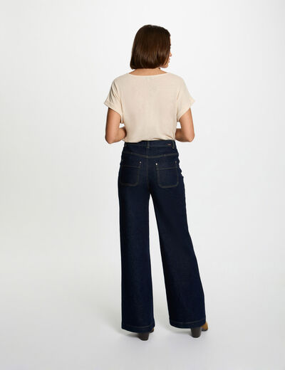 Short-sleeved t-shirt cream women