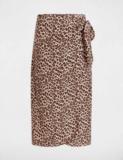 Jupe midi imprimée multicolore femme