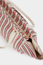 Striped tote bag ivory women