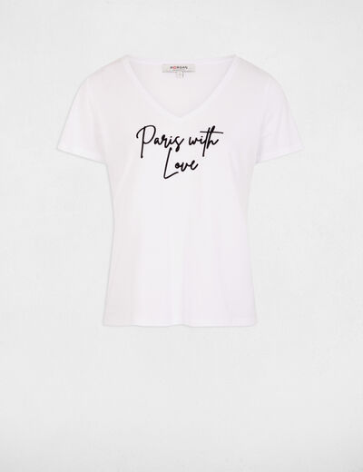 T-shirt with message white women