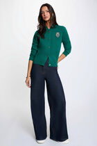 Teddy high neck sweater green women