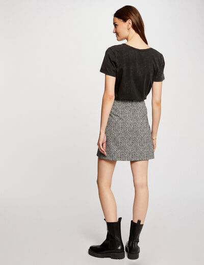 Mini skirt chevron print multico ladies'