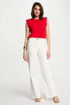 Sleeveless jumper red women