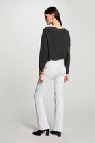 Jumper with round neck anthracite grey women