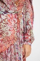 Printed midi wrap dress multicolored women