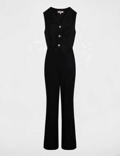 Jumpsuit with V-neck black women