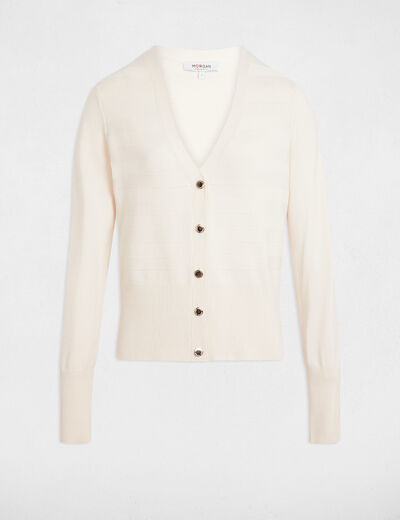 Long-sleeved cardigan ivory women