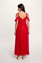 Long dress red women