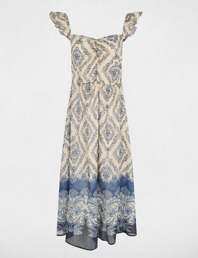 Long dress with sweetheart neckline multicolor women