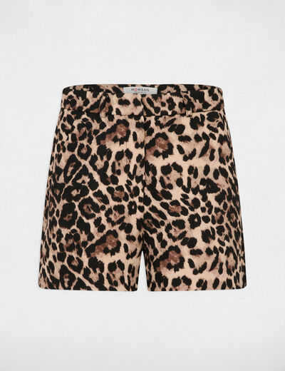 Printed wide leg shorts multicolor women