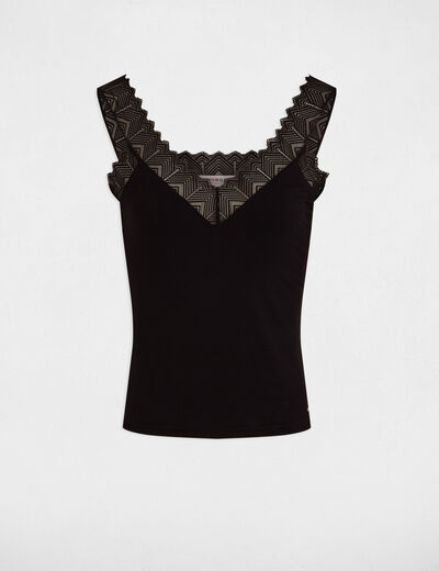 Vest top in lace black women