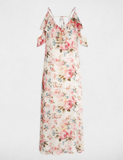 Printed maxi straight dress multicolor women