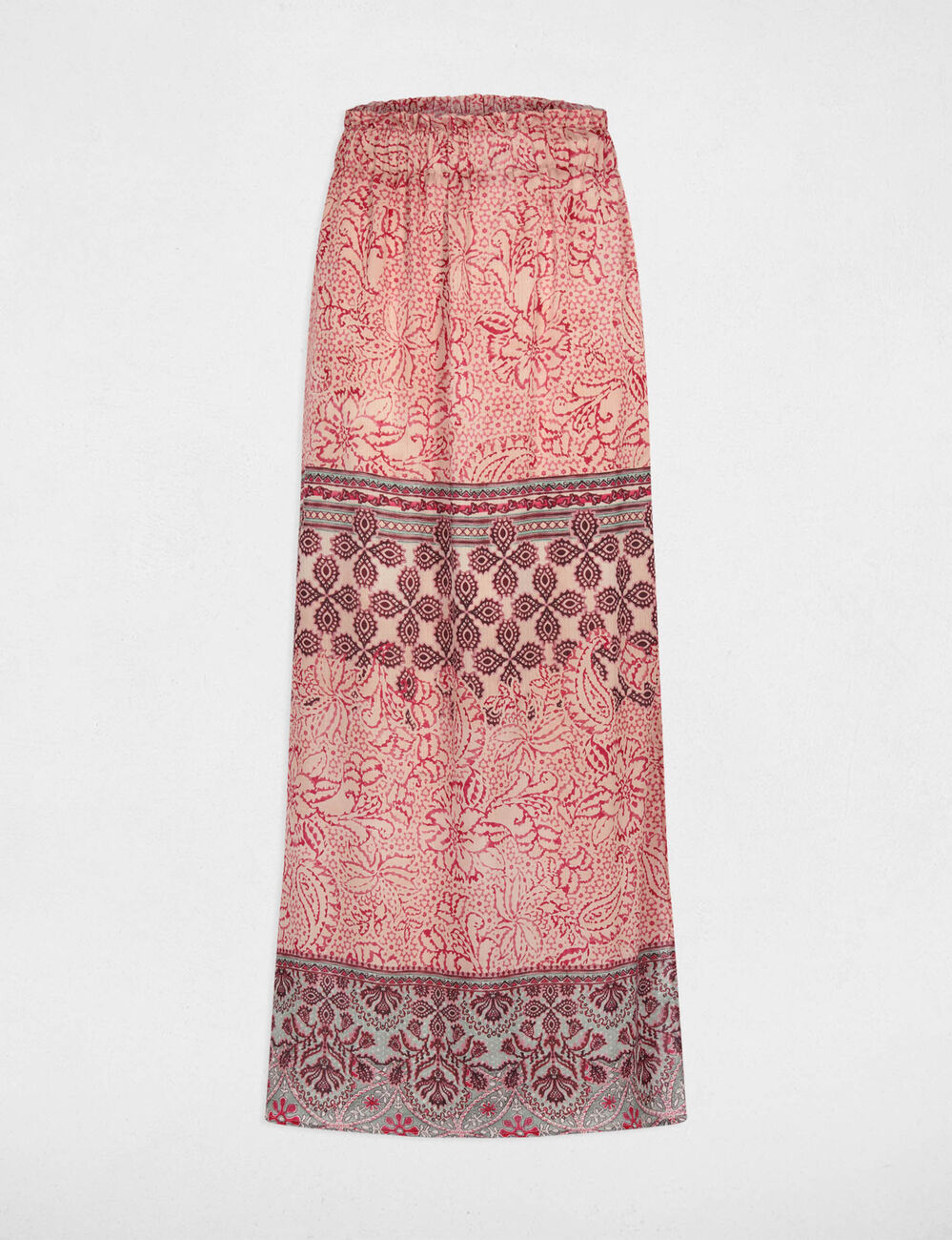 Flowy long skirt multicolor women