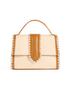 Braided bag beige women