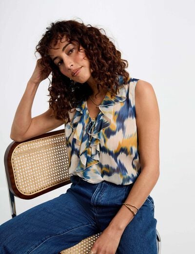 Sleeveless blouse multicolor women