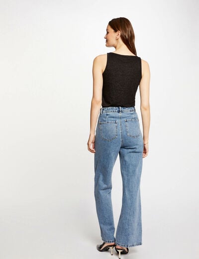 Vest top with thin straps black women