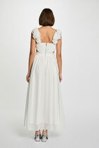 Maxi loose straight dress white women