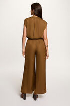 Flowy wide-leg trousers camel women