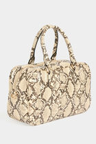 Bowler bag snake effect sand women
