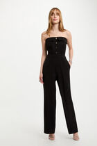 Bustier neckline jumpsuit black women