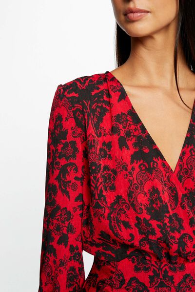 Maxi waisted dress paisley print multico ladies'