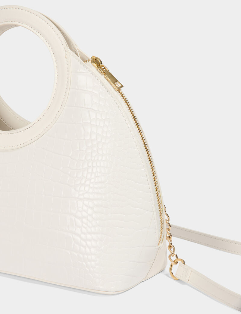 handbag croc effect white women Handbag croc effect white women