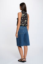 Sleeveless top with tie neck multicolor women