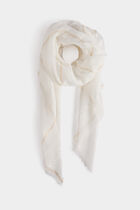 Scarf with sequins white women