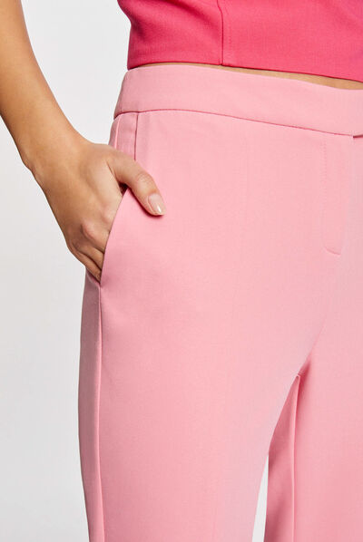 Fitted suit trousers with slits  ladies'