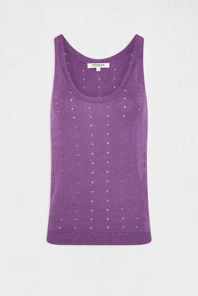 Jumper vest top with straps dark purple ladies'