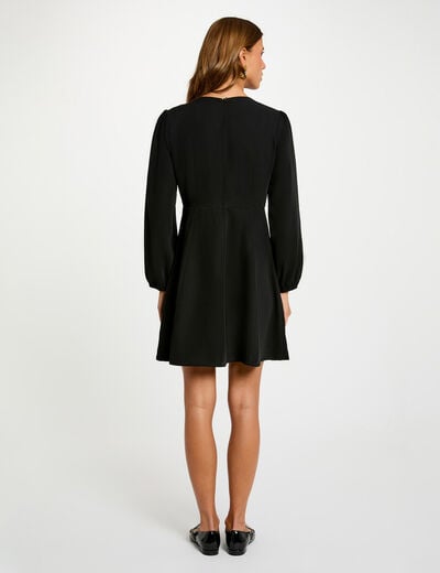 A-line mini dress black women